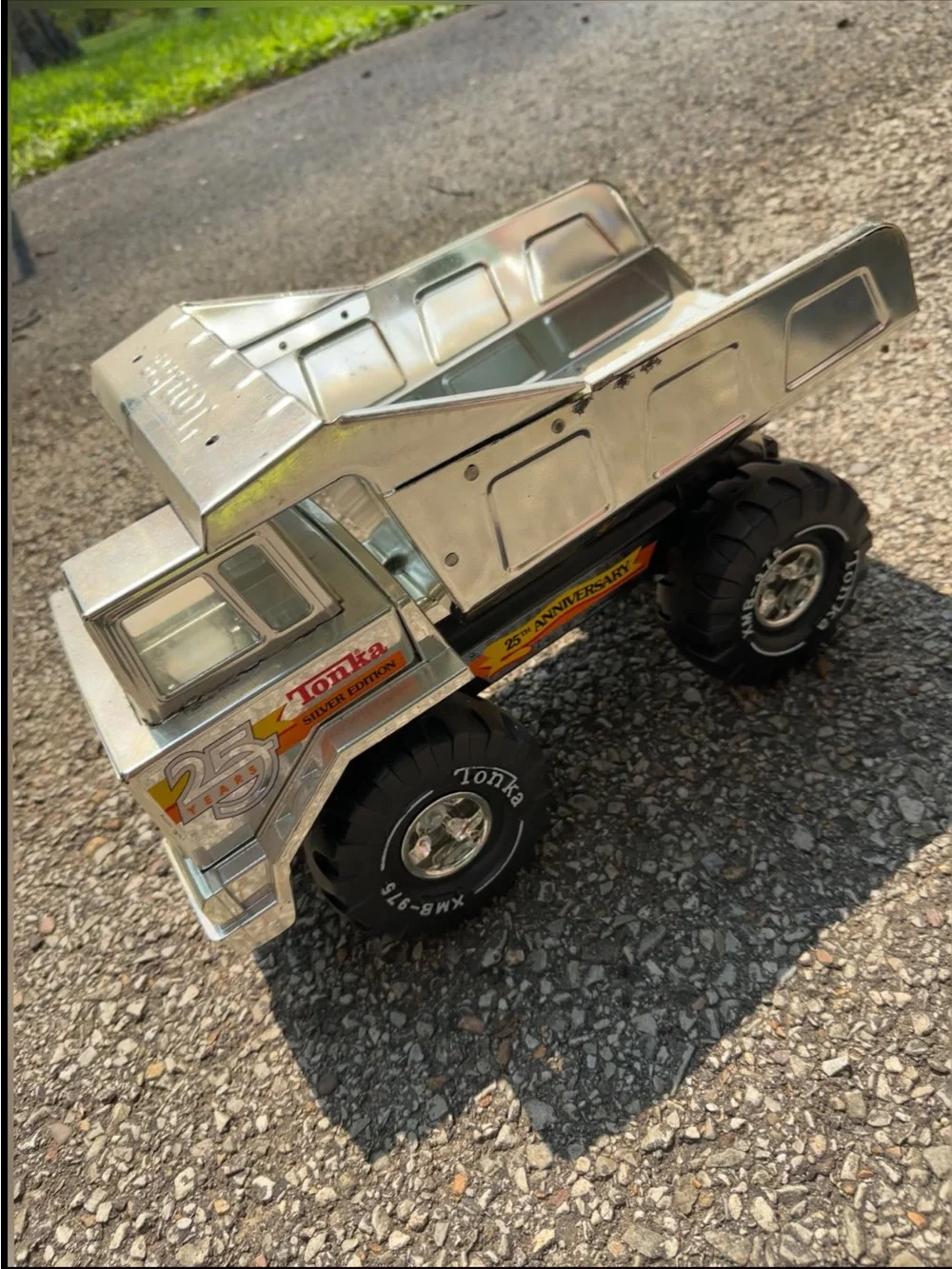 Vintage Tonka 25th Anniversary Silver Edition Dump Truck - Steel